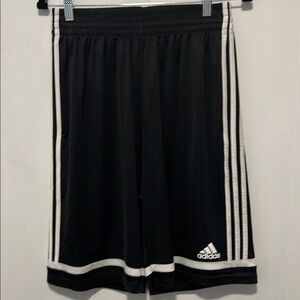 Adidas Black Basketball Shorts with White Accents